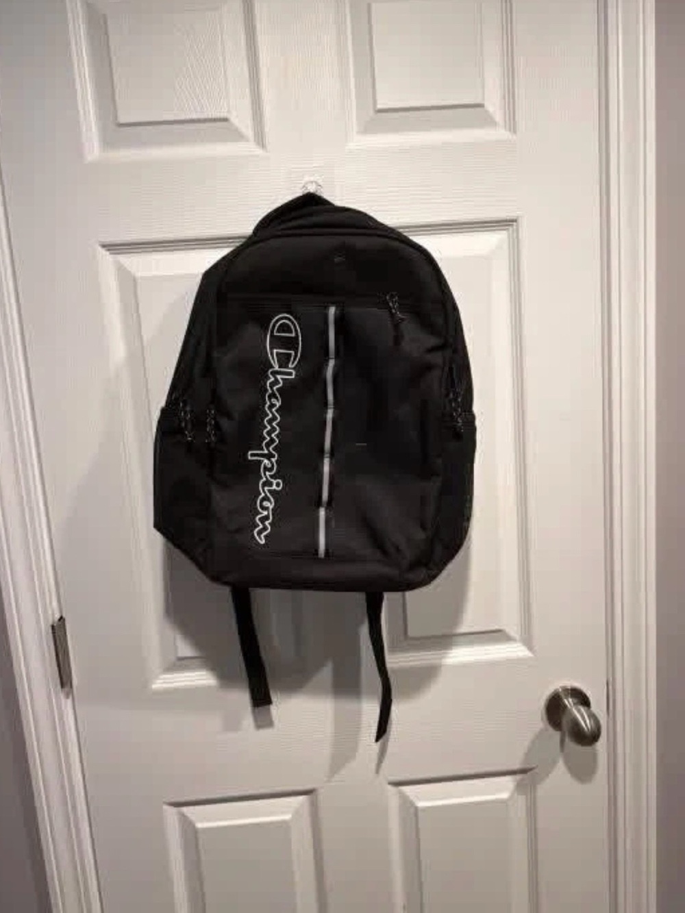 Champion Black Logo Backpack